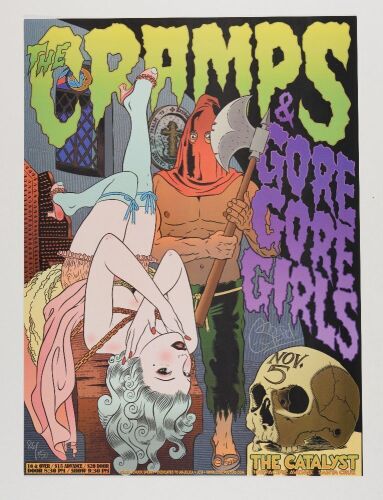2004 The Cramps The Catalyst LE Signed Sperry Poster Mint 93