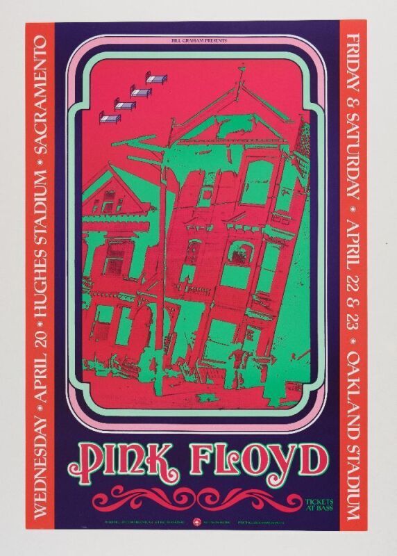 1988 BGP-22 Pink Floyd Hughes Stadium Poster Near Mint 89