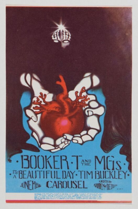 1968 Booker T & the MG’s It’s a Beautiful Day Tim Buckley Carousel Ballroom Handbill Near Mint 89