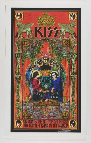 2006 Kiss You Wanted The Best Signed Masse Poster Near Mint 83