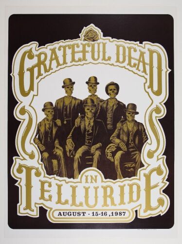 1987 Grateful Dead Telluride Colorado OP2 Printing Poster Mint 91