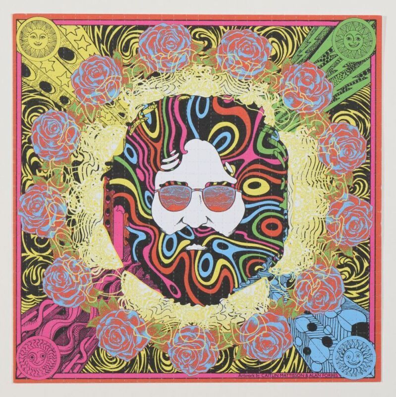 2018 Jerry Garcia Bicycle Day LE Signed Alan Forbes and Caitlin Mattisson Blotter Art Mint 91