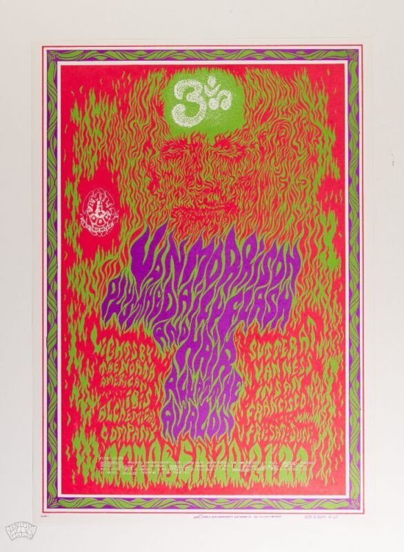 1967 FD-88 Van Morrison Avalon Ballroom Poster Mint 91