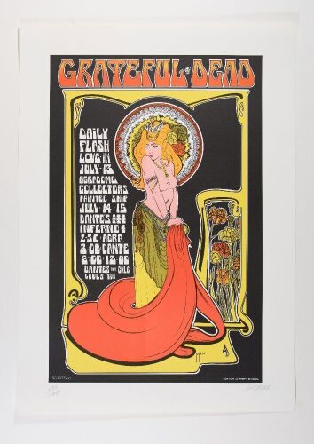 1991 AOR-3.179 Bob Masse Grateful Dead Vancouver RP Signed Masse LE Silkscreen Poster Near Mint 87