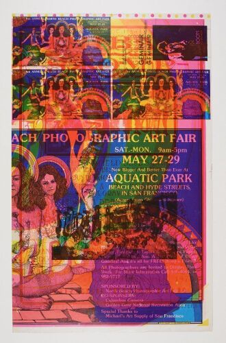 1978 Mouse Tribal Stomp Greek Theater with Gilbert Johnson North Beach Photographic Art Fair Test Overprint Poster Excellent 77