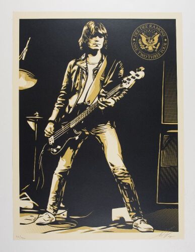 2012 Shepard Fairey Dee Dee Ramone Obey LE Signed Fairey Poster Mint 95