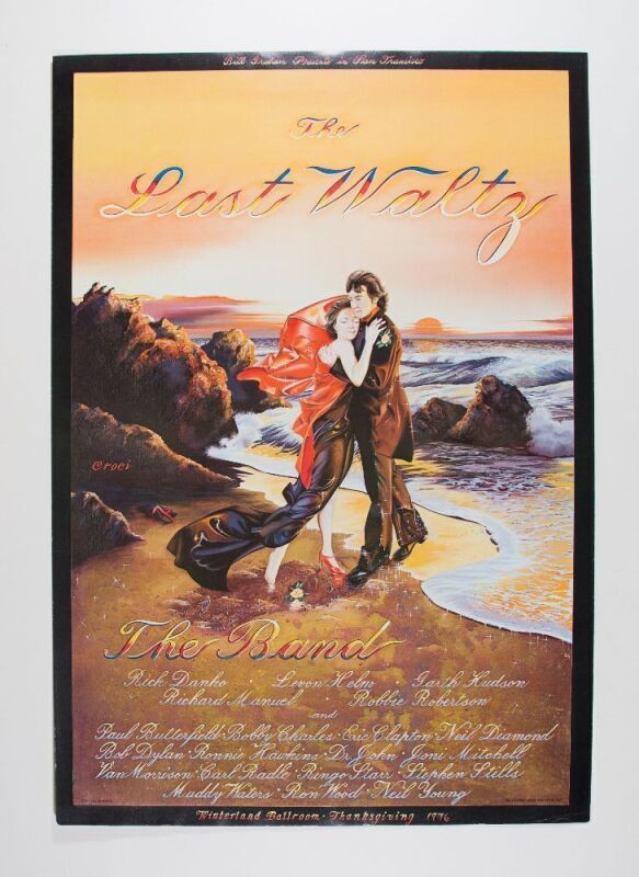 1976 AOR-4.46 The Band The Last Waltz Poster Mint 95