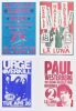 Lot of 4 La Luna Portland Pacific Northwest Posters Not Graded