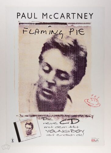 1997 Paul McCartney Flaming Pie EMI German Promotional Poster Mint 93