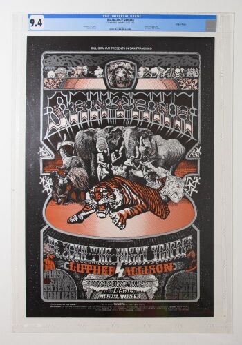 1970 BG-248 Santana Dr John Fillmore West Poster CGC 9.4