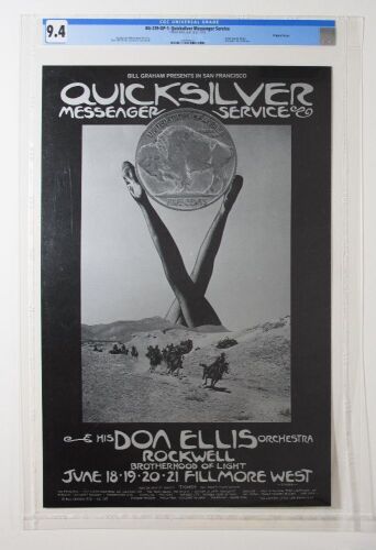 1970 BG-239 Quicksilver Messenger Service Fillmore West Poster CGC 9.4