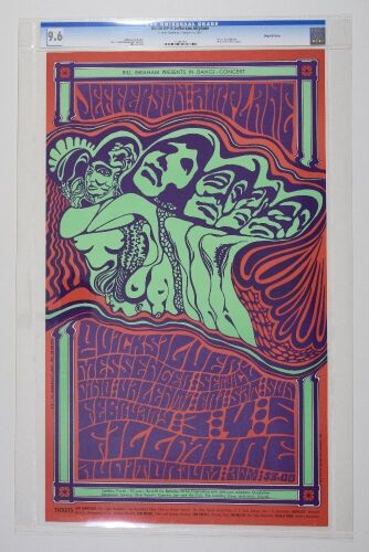 1967 BG-48 Jefferson Airplane Fillmore Auditorium Poster CGC 9.6