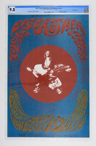 1968 BG-115 Big Brother Janis Joplin Fillmore & Winterland Poster CGC 9.8