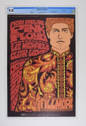 1967 BG-90 Pink Floyd Fillmore Auditorium Poster CGC 9.0