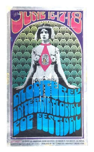 1967 AOR-3.5 The Monterey International Pop Festival OP-2 Foil Poster Fine 51