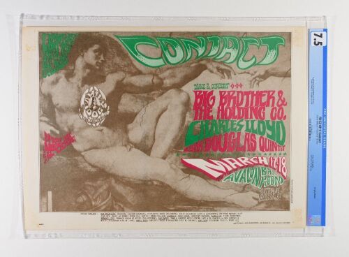 1967 FD-52 Big Brother Janis Joplin Avalon Ballroom Poster CGC 7.5