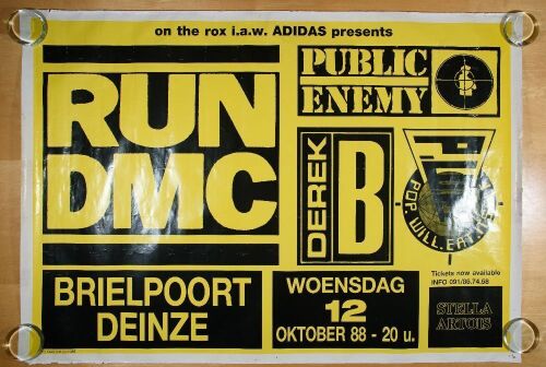 1988 Run-DMC Public Enemy Brielpoort Deinze Belgium Poster Fine 59