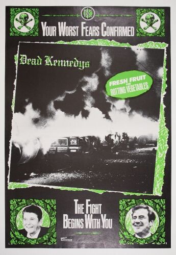 1980 The Dead Kennedys Fresh Fruit for Rotting Vegetables I.R.S. Records Promotional Poster Near Mint 83