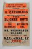 1982 The Catholics The Slickee Boys Mt Washington Village Baltimore GLOBE Cardboard Poster Fine 57