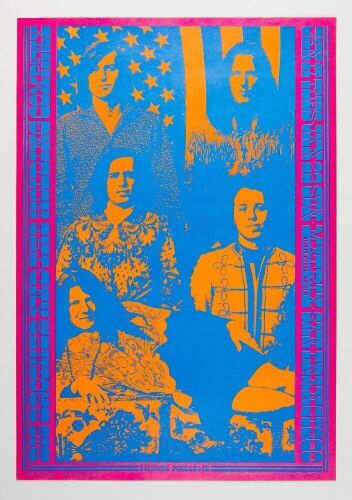 1967 NR-3 Big Brother & The Holding Company The Matrix RP3 Signed Moscoco Poster Excellent 73