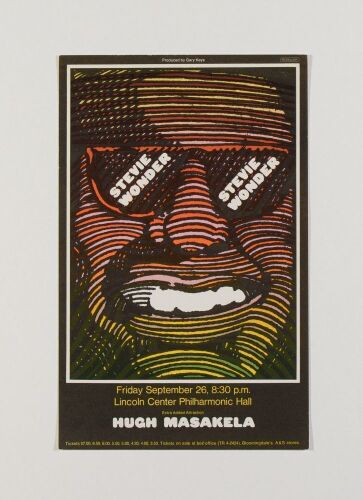 1969 Milton Glaser Stevie Wonder Philharmonic Hall Lincoln Center Handbill Mint 93