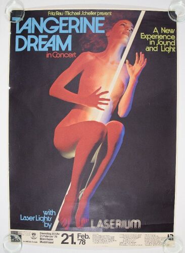 1978 Tangerine Dream Musensaal Mannheim Germany Poster Extra Fine 63