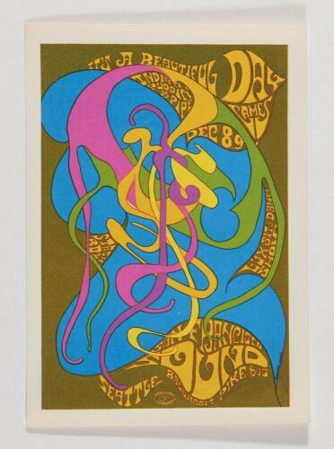 1967 It's A Beautiful Day San Francisco Sound Ballroom Seattle Card Near Mint 89