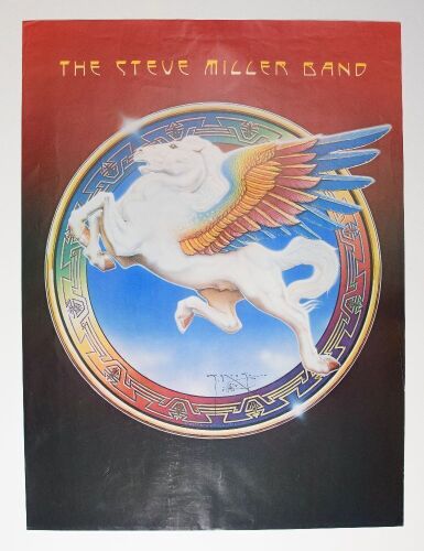 1976 Steve Miller Band Book of Dreams Signed Mouse Promo Poster Excellent 75