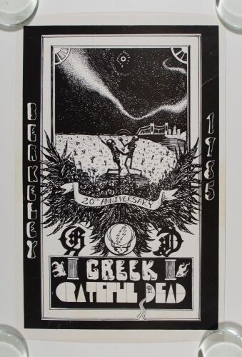 1985 Grateful Dead 20th Anniversary Greek Theatre Fan Art Poster Extra Fine 67