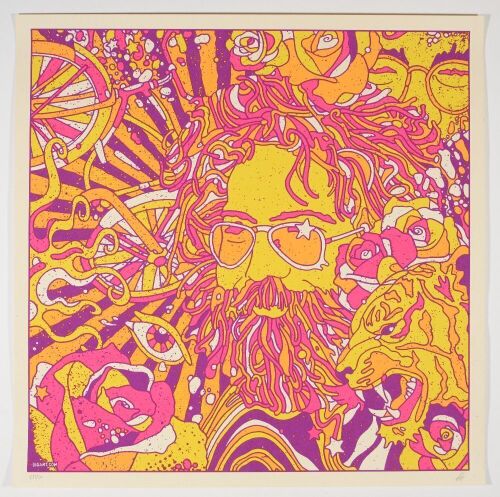 2000 Gregg Gordon Jerry Garcia Bicycle Day LE Signed Gordon Poster Mint 91