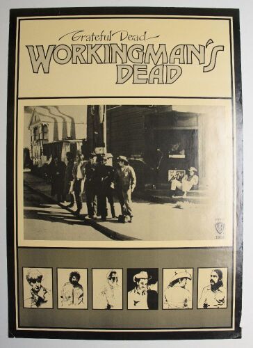 1985 Grateful Dead Workingman’s Dead GDM Merch Poster Extra Fine 65