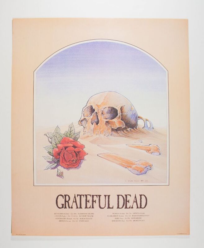 1981 Stanley Mouse Grateful Dead Europe Poster Mint 95