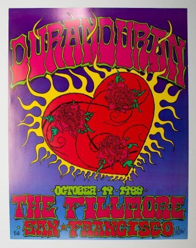 1988 Duran Duran Fillmore Poster Near Mint 81