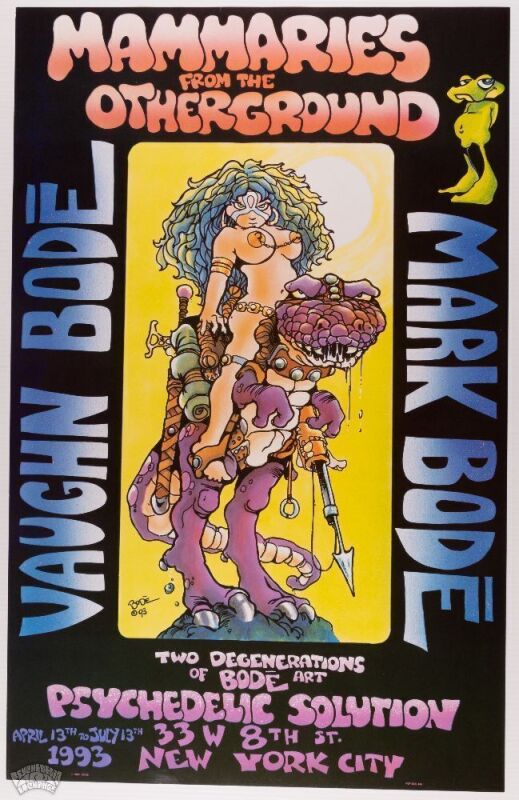1993 Vaughn Bode Mark Bode Art Exhibition Psychedelic Solution New York Poster Mint 93