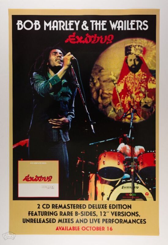 2001 Bob Marley & The Wailers Exodus Re-Release Promotional Poster Mint 93