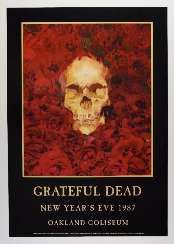 1987 PCL-7B Grateful Dead New Years Eve Oakland Coliseum Poster Excellent 79