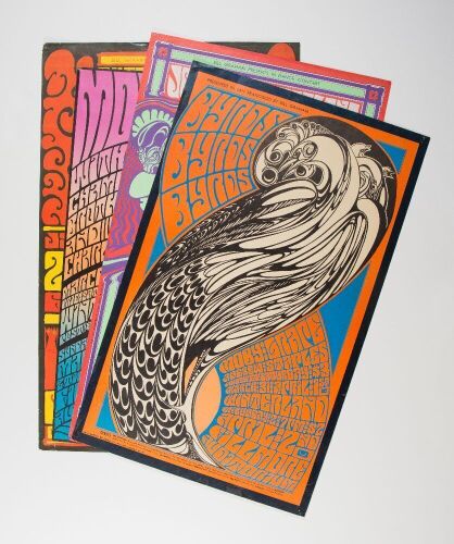 Lot of 4 Popular Bill Graham Fillmore Original Posters Not Graded