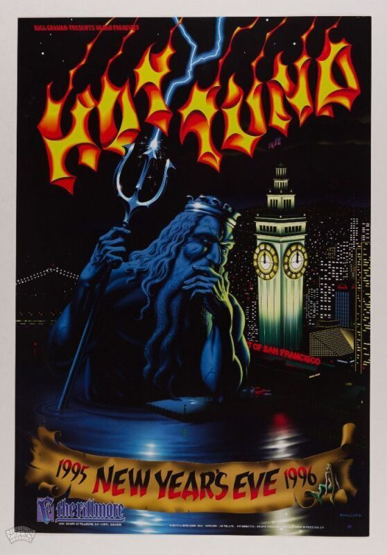 1995 Hot Tuna New Years Eve The Fillmore Poster Near Mint 89