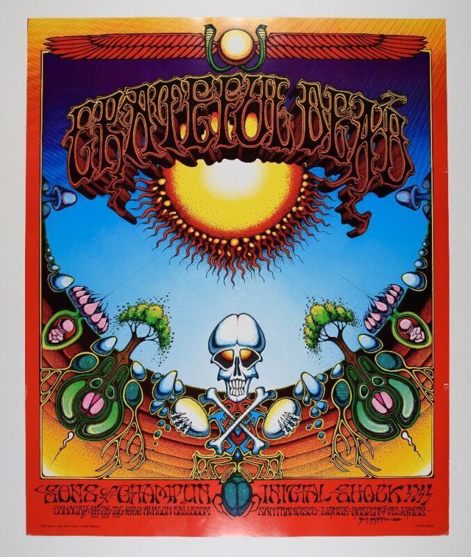 1969 AOR-2.24 Grateful Dead Aoxomoxoa Avalon Ballroom RP3 Poster Near Mint 81