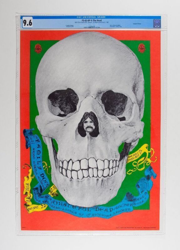 1967 FD-82 Grateful Dead 1601 W Evans Street Denver Poster CGC 9.6
