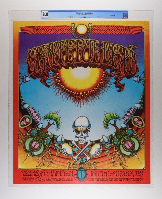 1969 AOR-2.24 Grateful Dead Aoxomoxoa Avalon Ballroom Poster CGC 8.0