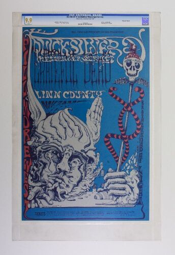 1968 BG-144 Grateful Dead Quicksilver Linn County Fillmore West Poster CGC 9.9