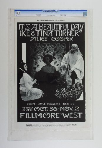 1969 BG-198 It's A Beautiful Day Alice Cooper Fillmore West Poster CGC 9.4