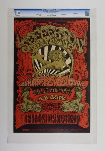 1968 BG-142 Jefferson Airplane Fillmore West Poster CGC 8.0