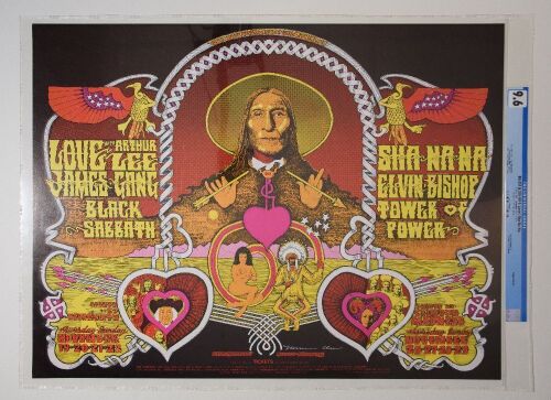 1970 BG-257 Black Sabbath Love James Gang Fillmore West Signed Orr Poster CGC 9.6