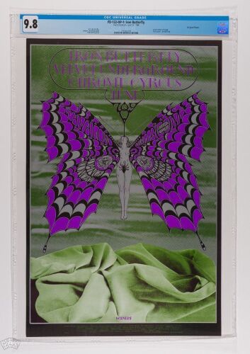 1968 FD-122 Iron Butterfly Velvet Underground Avalon Ballroom Poster CGC 9.8