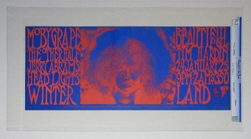 1969 FD-690124 Moby Grape It's A Beautiful Day Winterland Poster CGC 9.2