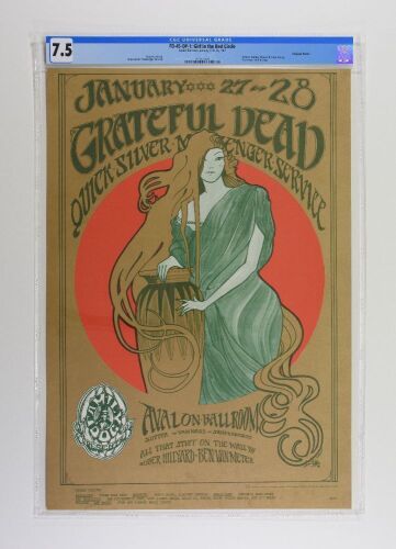 1967 FD-45 Grateful Dead Quicksilver Messenger Service Avalon Ballroom Poster CGC 7.5