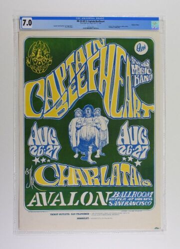 1966 FD-23 Captain Beefheart The Charlatans Avalon Ballroom Poster CGC 7.0