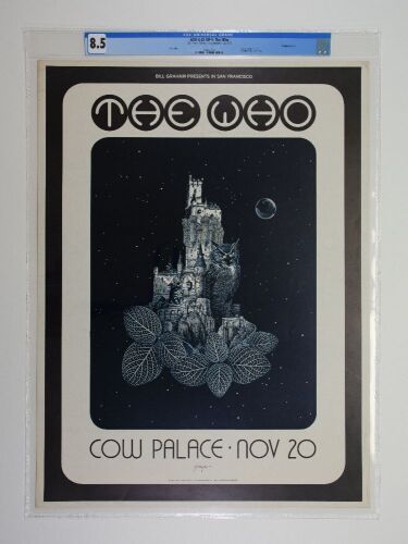 1973 AOR-4.42 The Who Cow Palace Concert Poster CGC 8.5